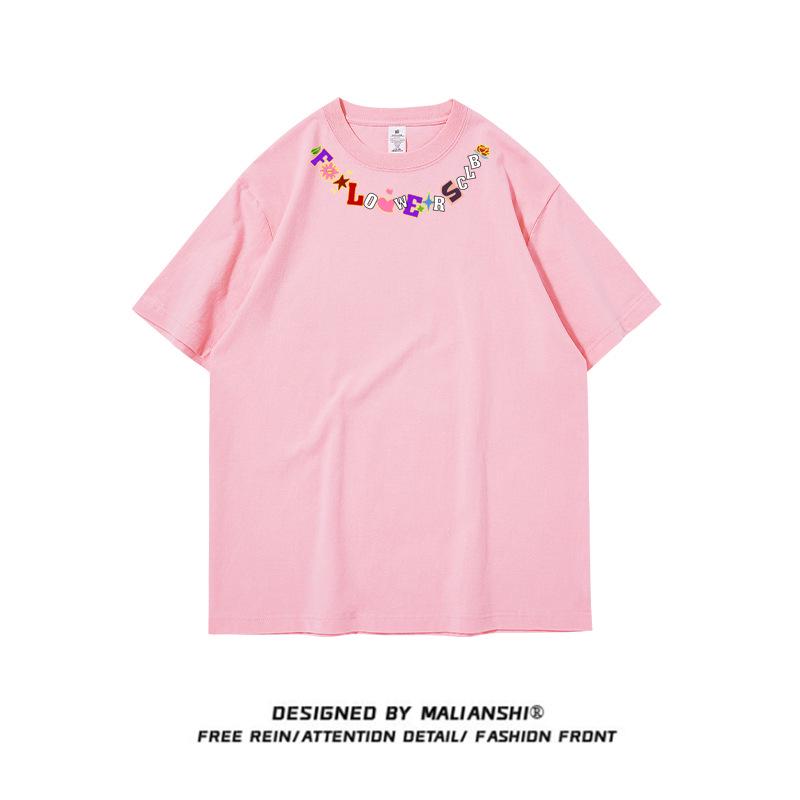 Plus Size Pure Cotton American Design Loose Short-Sleeve T-Shirt for Women (2-300 Lbs)