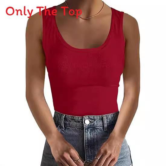 Streetwear Sleeveless Bodycon Tank Top With Square Neck For Casual And Fitness Use