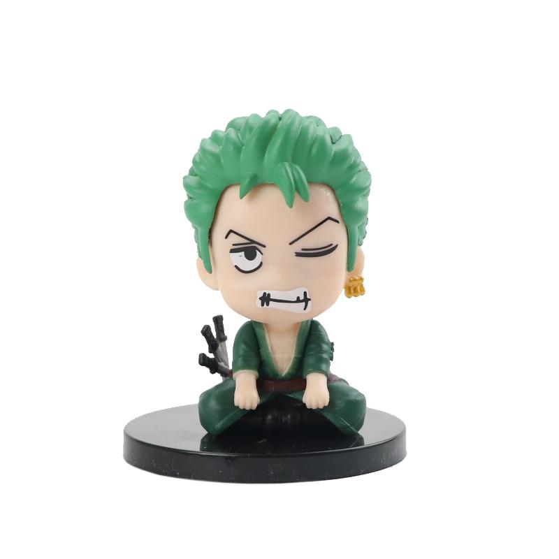 Anime Figure One Piece Monkey D Luffy Roronoa Zoro Kawaii Toys Naruto figure Kakashi Q Figural Car Decoration PVC Model Gift 7cm