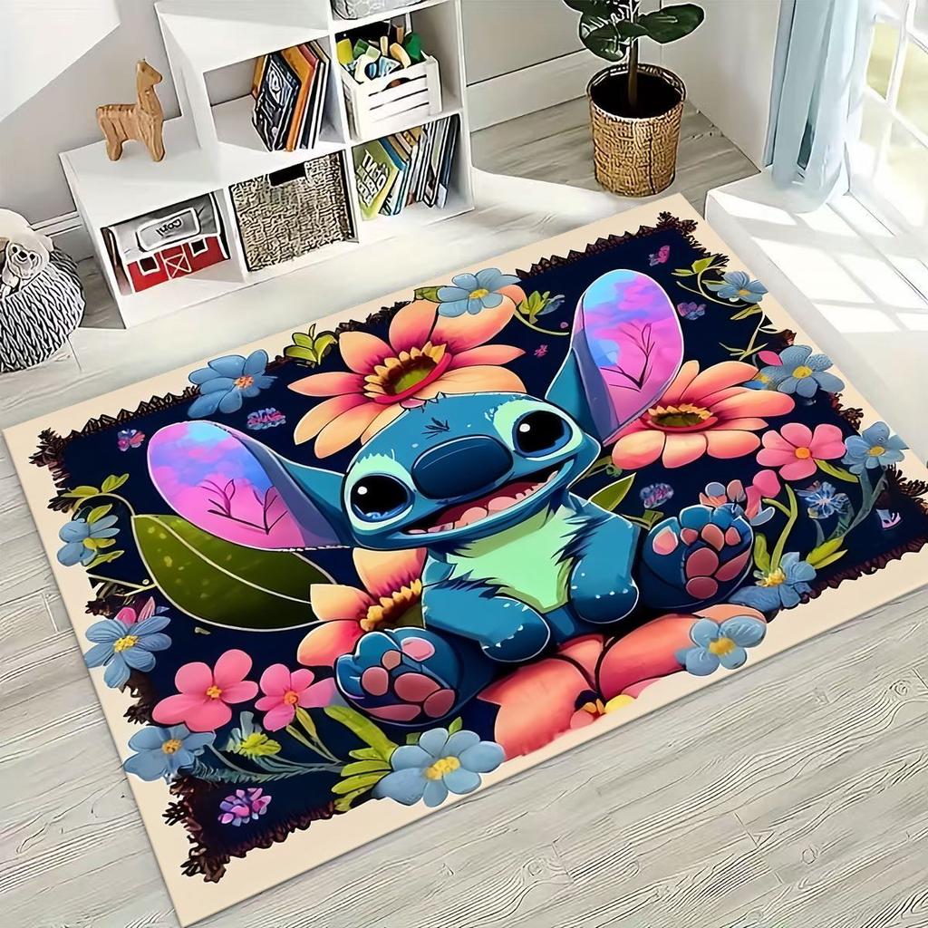 27 Style Stitch 2 Monster Cartoon  Rug for Bedroom Living Room Sofa Home Doormat Decor,Larger Kids Play Non-slip Floor Mat