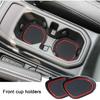 Cup Holder Coaster For Wrangler JL JLU 2018-2024 2025 Wrangler Accessories Gladiator JT -2025 Silicone Cup Erts Interior Mats Pad (Red Trim, 4-Pcs