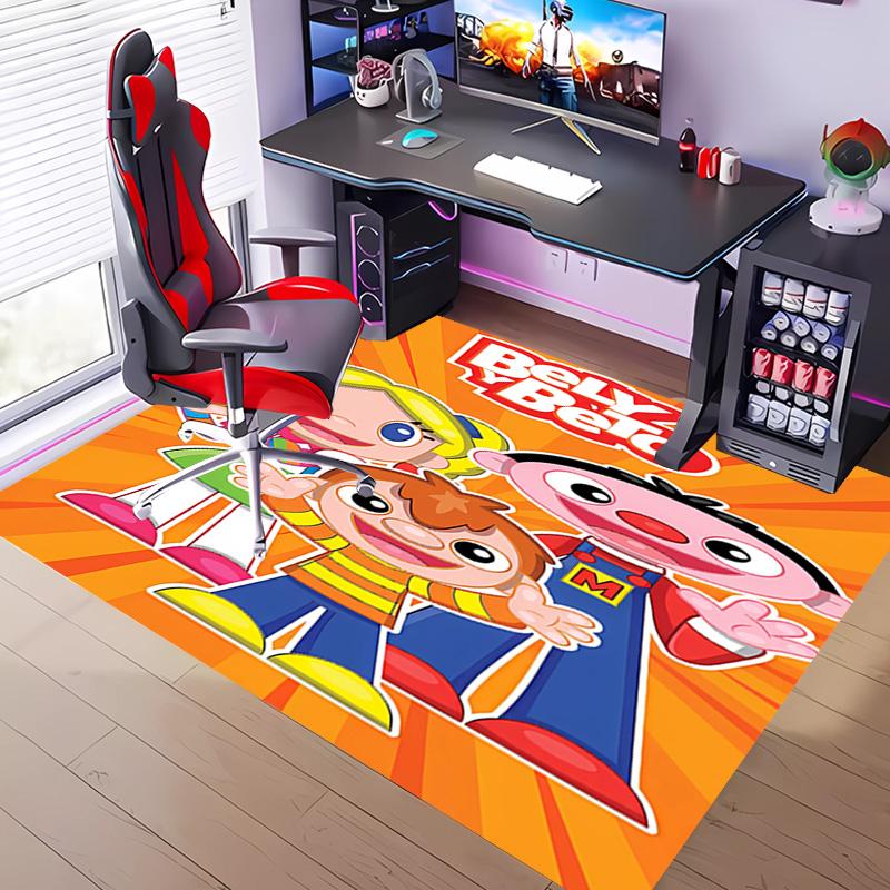 Cartoon B-Bely B-Beto -Themed Entrance Mat,Non-Slip Mat Area Rug,Room Decor,Outdoor Decor,Kitchen Rug,Doormat - Machine Washable,Easy to Clean