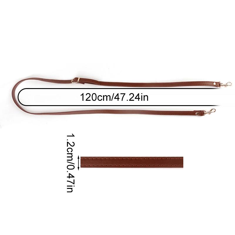 1Pc Imitation Leather DIY Tote Handbag Shoulder Long Crossbody Shoulder Bag Strap Replacement Solid Color Adjustable 120CM