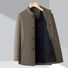 Spring New Mulberry Silk Jacket Men's Spring and Autumn Stand Collar Business Casual Non-iron Jacket