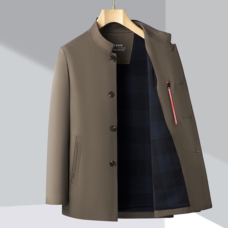 Vårnye mulberry silkejakke herre vår- og høststativ krage business casual strykefri jakke