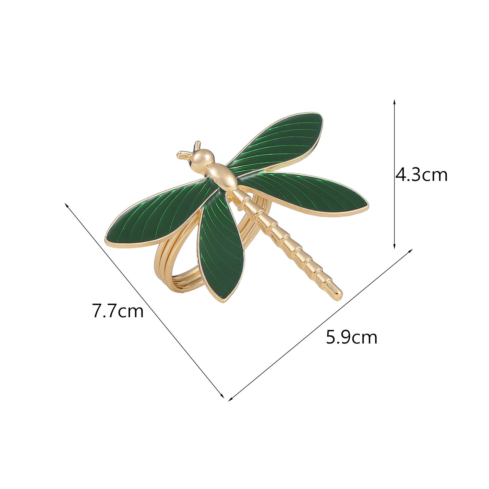 

Napkin Rings Dragonfly Wedding Napkin Holder Delicate Elegant Napkin Buckle for Table Decor Parties Holiday Family Gathering