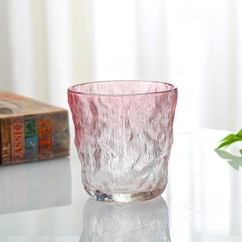 

285 мл или 380 мл Стеклянная чашка с узором «Ледник» Чашка для питья Высокая индивидуальность Узор «Ледник» Креативная чашка для воды и пива Легко использовать 1PCS