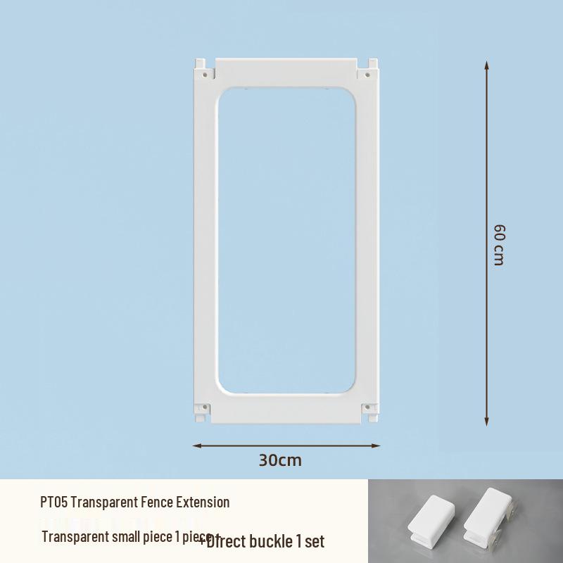 Transparent Acrylic Dog Fence, 60/75cm Height, Customizable Setup (Single/Combo/Buckle)