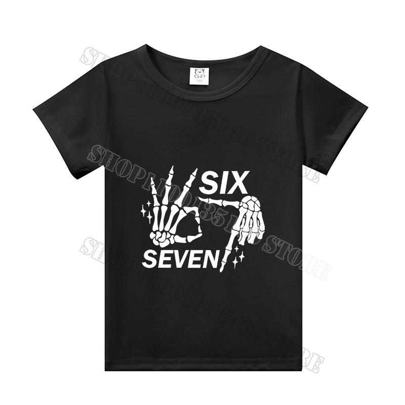 Steal A Brainrot Short Sleeve Children T-shirt 67 Six Seven Cotton Tops Tshirt Boys Girls Clothing Fashion Funny Kid Tee Shirts