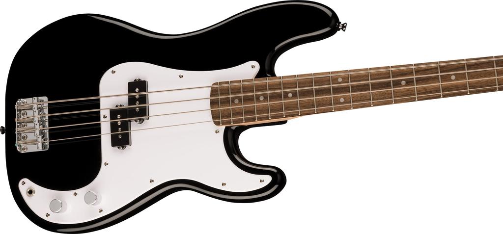 Fender Squier by Fender Squier Electric Bass Squier Precision Laurel White Black with soft case Sonic™ Bass®, Fingerboard, Pickguard,