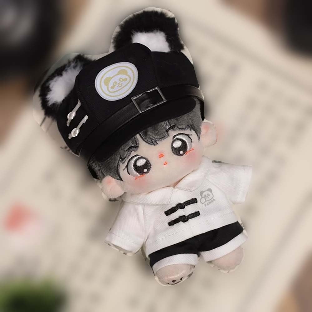 Niannyyhouse 10cm Stuffed Toy Clothes Hat Jacket Dress Shirt Pants Vest Tie Panda Suit Cotton Doll Costume Changeable