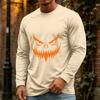 Men's Casual Long Sleeve Neck T-Shirt for Halloween