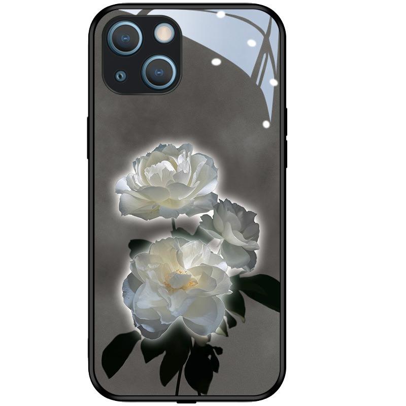 LED Light Up Glowing Luminous Glass Phone Case For IPhone Smart Cover