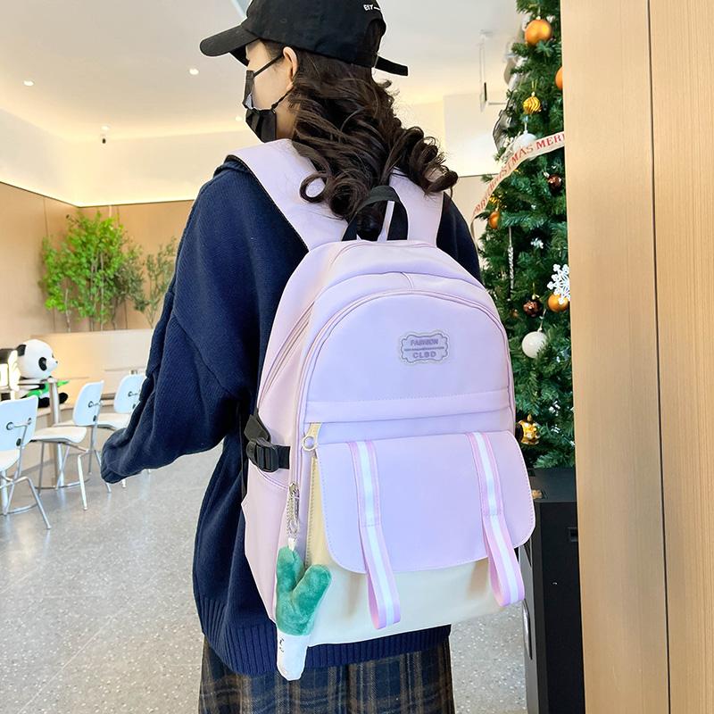 Three-Piece Backpack Set Student Schoolbag Shoulder Bag Female Large Capacity Backpack with Pen Bag