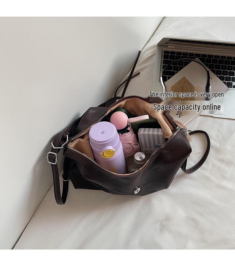 Women's Retro Single Shoulder Bag - Autumn 2025 Trendy Fashion, Korean-Style, Large Capacity Tote Backpack
