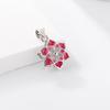 Korean Version Of Fashion Temperament Peony Flower Women'S Pendant Necklace Premium Packaging Rotatable Jewelry Quality