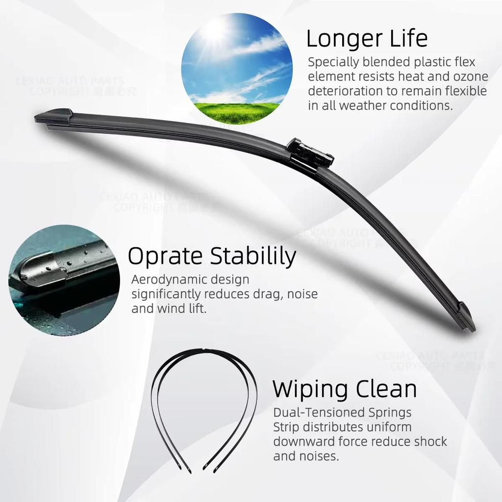 For BMW X1 E84 X3 F25 X4 F26 X5 E70 X6 Front Windshield Wiper General Motors Multifunctional Double Rubber Car Accessories