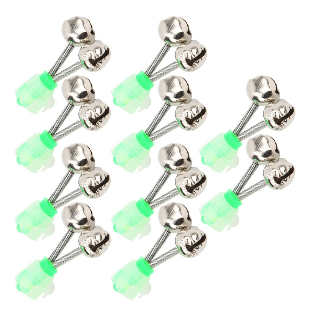 10 Bucăți Clopoței Dubli Spirala Alarme Avertizare Mușcătură Pescuit Exterior Noapte Pescuit la Crap Vârf Lansetă Clipuri Instrument