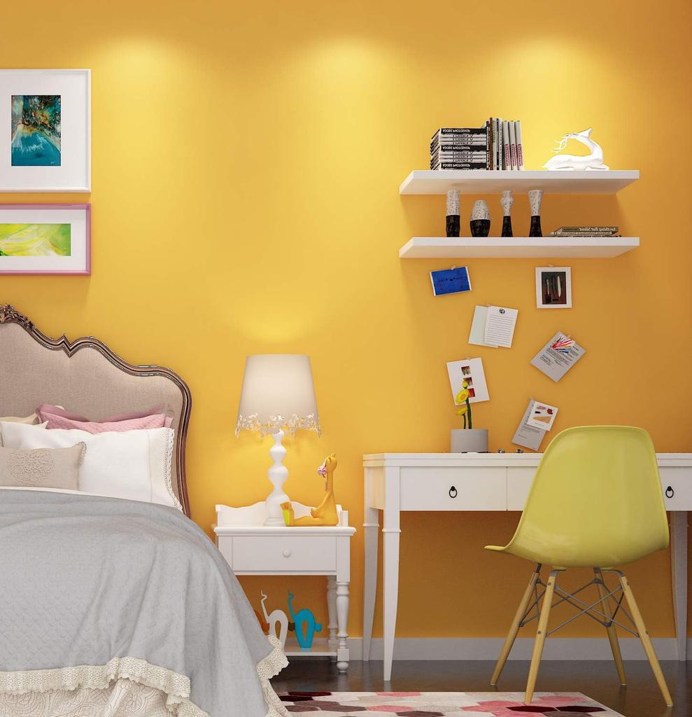 Matte Solid Color Wallpaper DIY Self-Adhesive Room Decor Parlor Bedroom TV Background Wall Sticker Old Furniture Waterproof Film