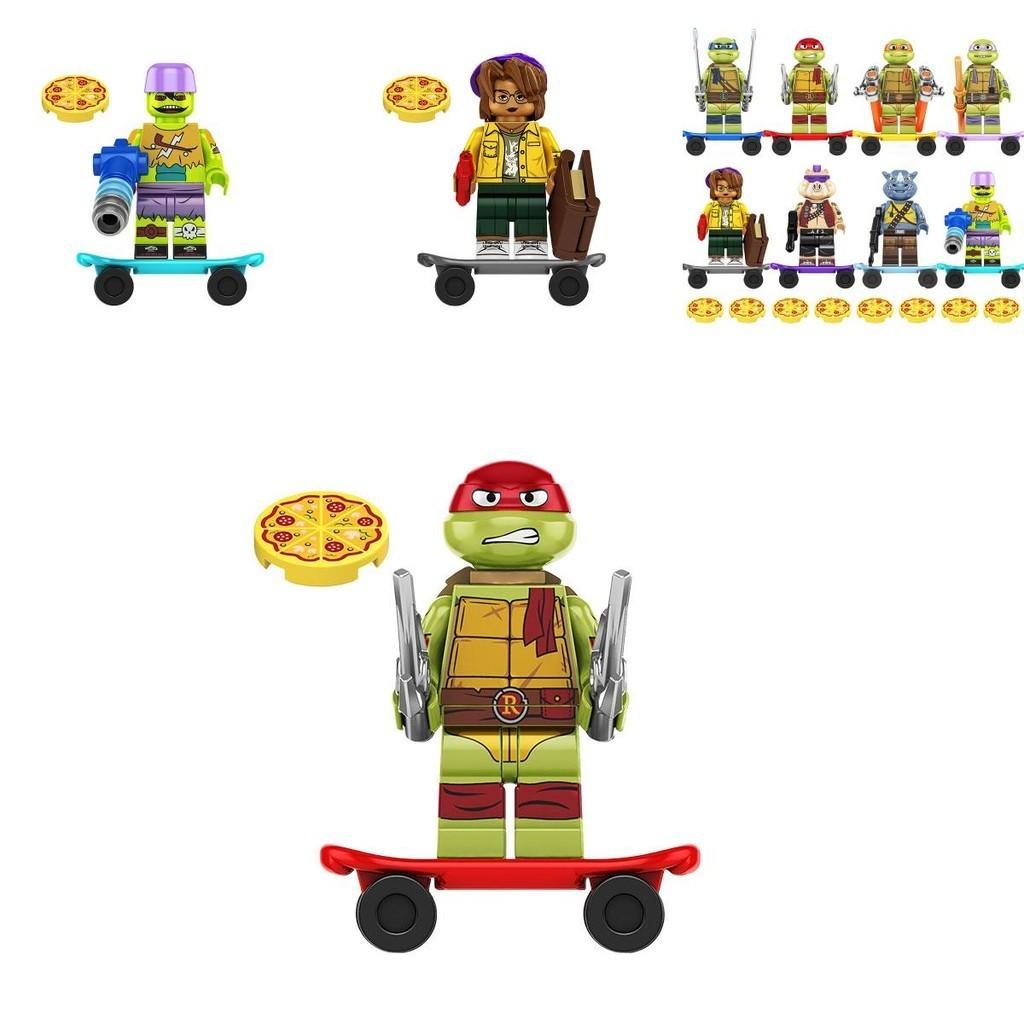 Children's Toy Kf6196 Ninja Turtle Da Vinci Building Blocks Abs Plastic Non-electric Diy