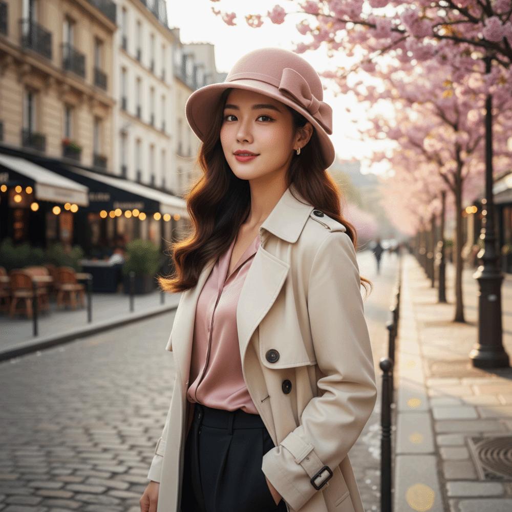 Einfarbiger Schleifen-Topperhut Französischer Stil Woll-Bucket-Hat Eleganter Damen-Fischerhut Famale