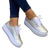 Women's solid color round head single shoes large size European and American front lace-up women's muffin thick-soled women's shoes flat bottom height