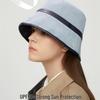 VVC Double-Sided European Style Women's Bucket Hat - Autumn/Winter Knit with PU Leather & Corduroy
