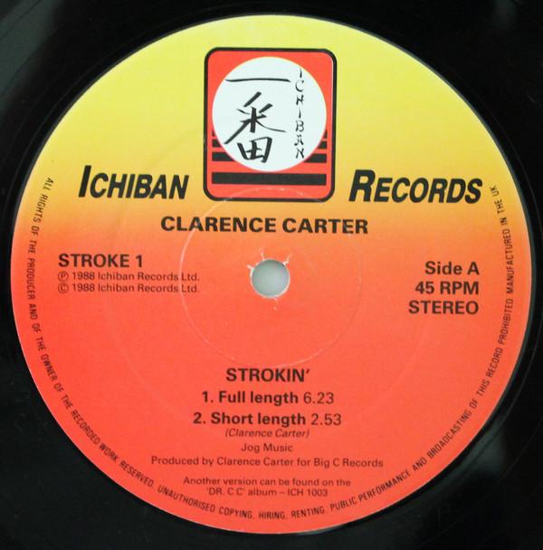 

12inch Record CLARENCE CARTERGARY B. B. COLEMAN Strokin Watch Where You STROKE1 ICHIBAN 1988 UK SoulFunk Used