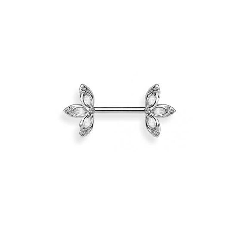 

Новый продукт, симметричное кольцо с бриллиантом и молоком, слюна, молочные гвозди, европейские и американские ювелирные изделия из нержавеющей стали с трансграничными проколами