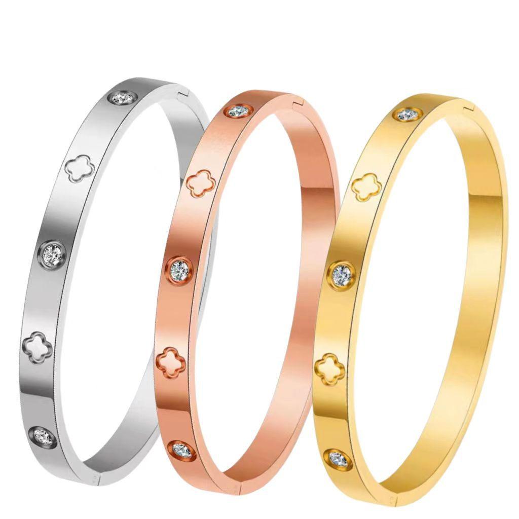 Bracelet Ins Bracelet Women's Trendy Four-leaf Clover Simple Bracelet