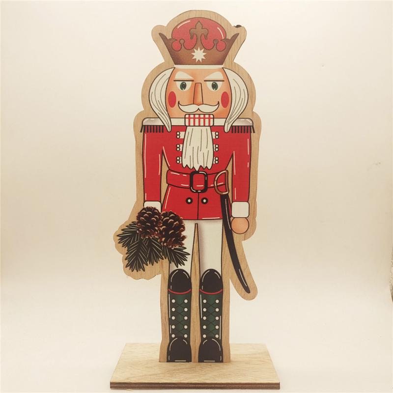 Christmas Wooden Ornaments Home Nutcracker Mouse King Holiday Decorations Shopping Mall Window Crafts Ornaments