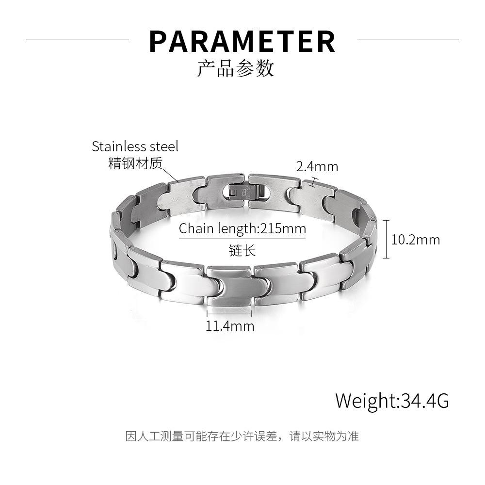 

Stainless Steel Bracelet Men s Versatile Creative Design Photosensitive Surface Titanium