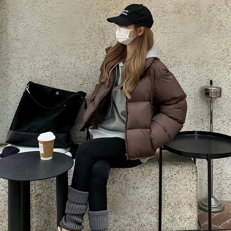 

New Cotton-padded Clothes for Women s Winter Short Korean Version Loose Small Jacket Foreign-style Cotton-padded Jacket L