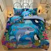 Blue Ocean animal Duvet Cover Bedding BoyGirl Bedroom Decoration Children-Gift Single Double Large SizeZip Duvet Cover