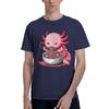 Oversized TShirt Funny Axolotl Noodle Gifts Anime Kawaii Axolotl Eating RaUnisex Noodles Tee Shirt for Unisexs Summer Tops