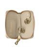 Toff & Loadstone Key Round Zip Light Shrink Key Case, Key Charm, Card Case, Cowhide Leather, One Size, Chai Beige