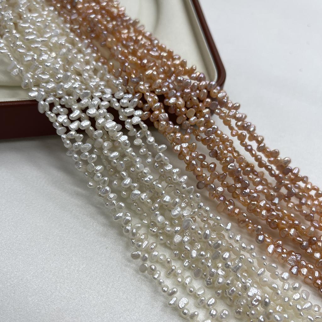 4-5mm Natural Nugget Pearl Strand 36cm Top Sided Drilled Hole Freshwater Pearls for DIY Jewelry Making