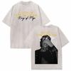 Michael Jackson King of Pop MJ Vintage Washed T-Shirt Herren Damen High Street Gothic Klassisches T-Shirt Sommer Oberteile Hip Hop T-Shirt