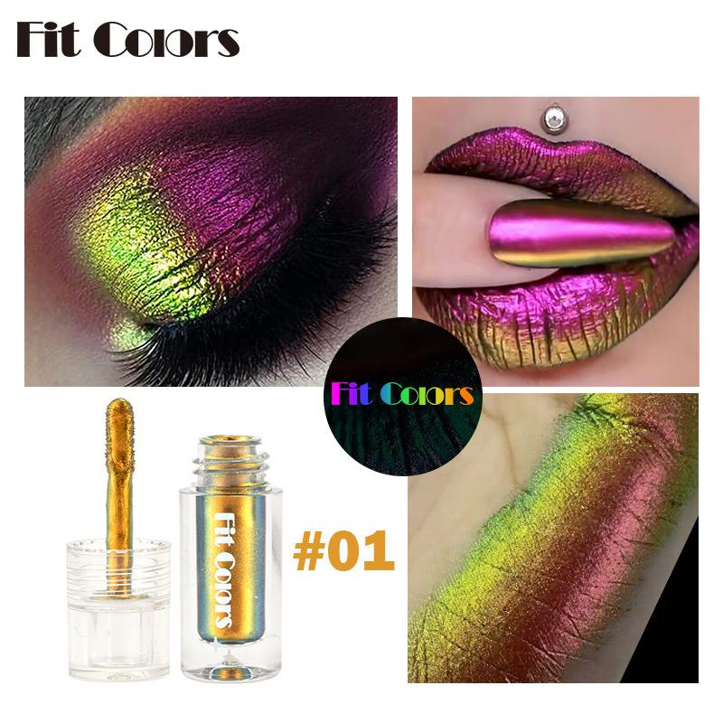 Optical Chameleon Eyeshadow Liquid Dazzling Stage Makeup High Light Film Forming Eyeshadow Liquid Lip Liquid