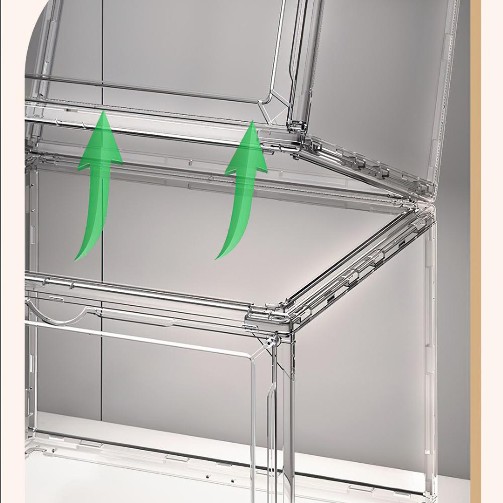 Magnetic Door Design Transparent Shoe Box Plastic Storage Holder Detachable Dustproof Shoe Storage Boxes Home Storage Tools