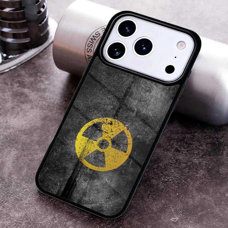 Nuclear Radiation Emblem Phone Case for iPhone 17 16 15 Pro Max Air 14 13 12 11 Plus Shockproof Capa Cover