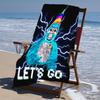 proof beach towel with a Gorilla Tag pattern - soft,absorbent,quick-drying,machine washable - perfect for swimming,camping,bathing