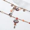 2Pcs/Set Vintage Bohemian Long Tassel Multilayers Necklace For Women Flower Pendant Necklace Ethnic Jewelry Accessories Gifts