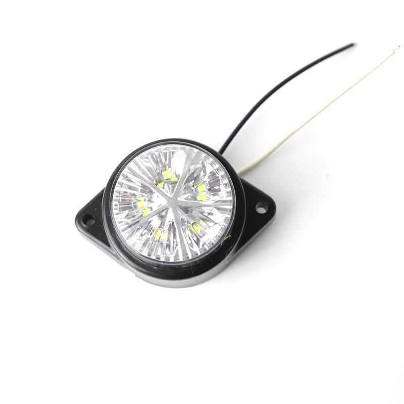 

Автомобильный круглый угловой фонарь для вагона, цветной светодиодный электронный краевой свет, креативный предупреждающий свет, верхний кровельный габаритный фонарь белый