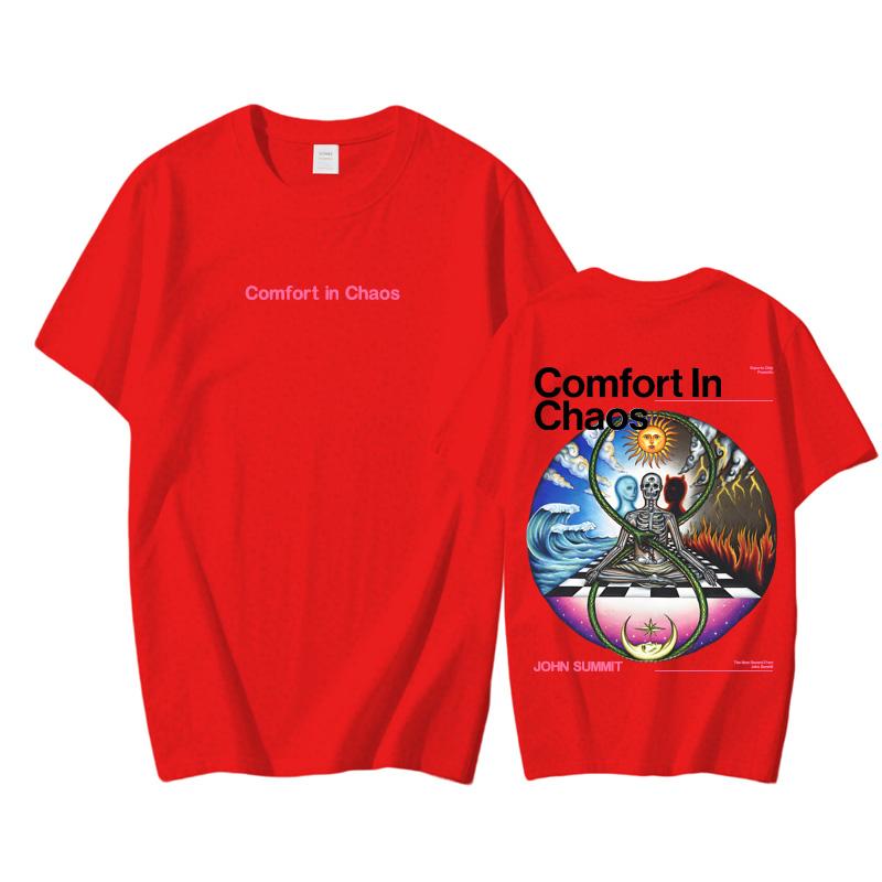 

Футболка John Summit Летняя футболка в стиле хип-хоп, как у певца, с коротким рукавом, 100% хлопок, одежда для женщин/мужчин, ретро топы XXL красный