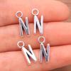 Zinc Alloy Alphabet Charms: 2 Colors, 26 Letter Pendants for Jewelry, Handbag, and Mobile Phone Accessories