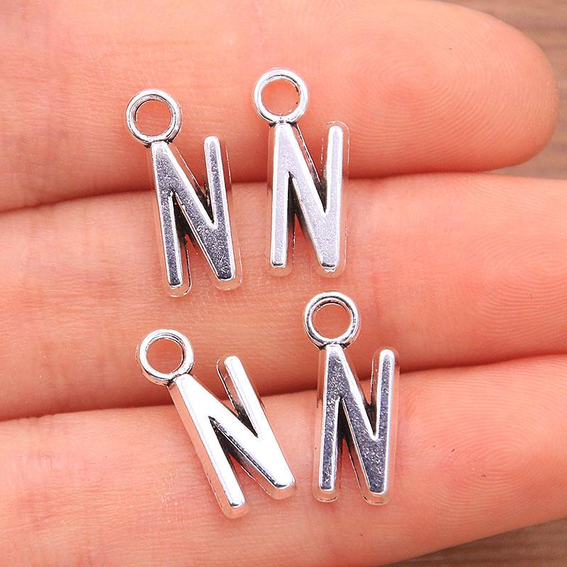 Zinc Alloy Alphabet Charms: 2 Colors, 26 Letter Pendants for Jewelry, Handbag, and Mobile Phone Accessories