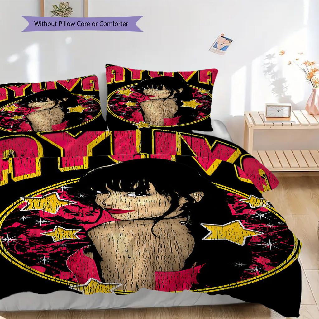Ayliva's album cover bedding, duvet cover, pillowcase, home decoration, birthday gift (1 * duvet cover+2 * pillowcase, coreless)