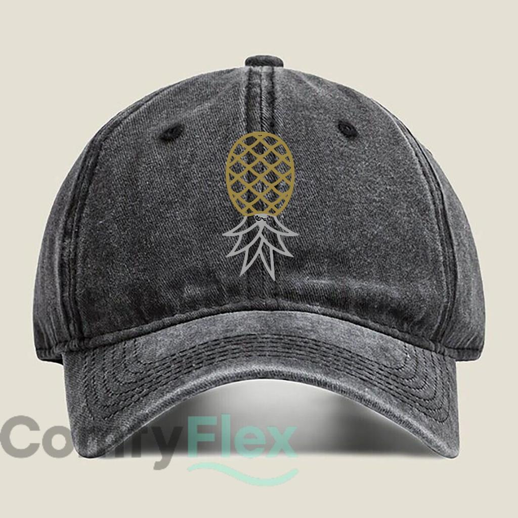 Pineapple Emblem Fashion Washed Baseball Cap Hat Outdoor Activities