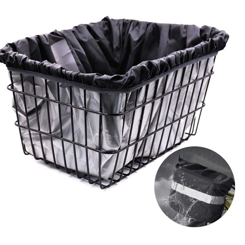Resistant Cycle Basket Cover Exterior Defense Against Rain Ice Dirts Polyester Reflective Strips For Foot Safety